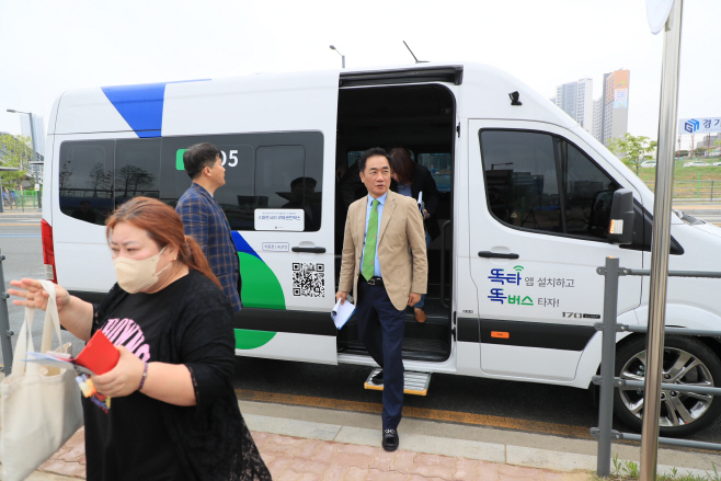 정장선 평택시장 똑버스 사업 현장 방문