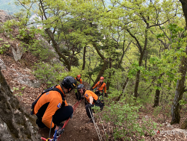 이천소방서, 봄철 산악사고 대비 특별구조 훈련