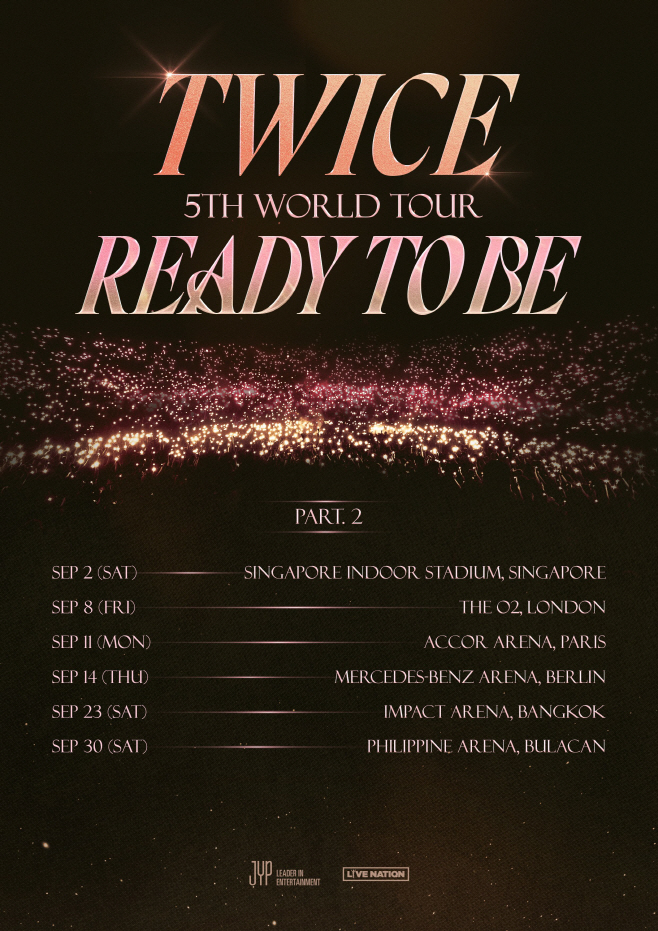 트와이스_다섯 번째 월드투어 READY TO BE 2차 일정 포스터