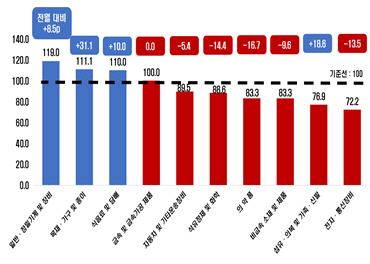 제조업 세부업종 5월 전망 BSI