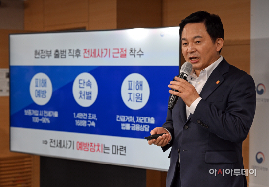 [포토] 전세사기 피해 지원 방안 발표하는 원희룡 장관