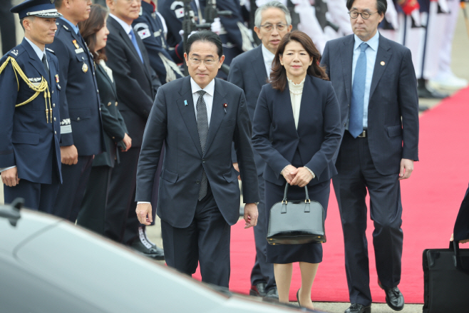 기시다 일본 총리, 방한 일정 시작