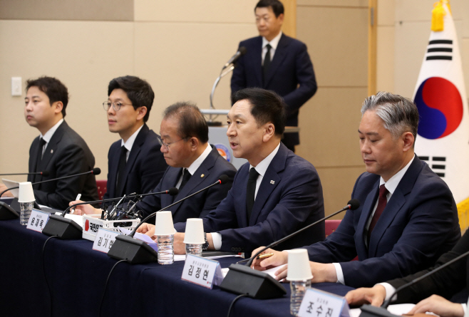광주 현장 최고위에서 발언하는 김기현 대표