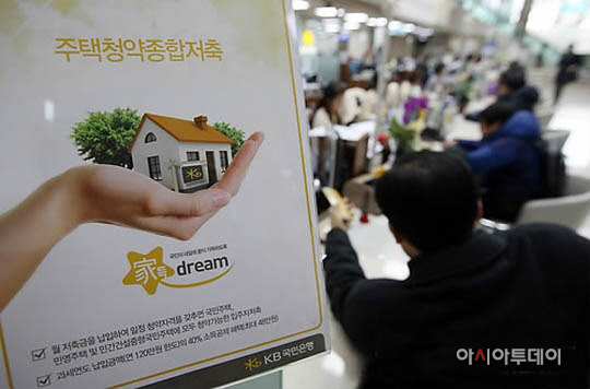 한 시중은행에 배치된 주택청약종합저축 안내문