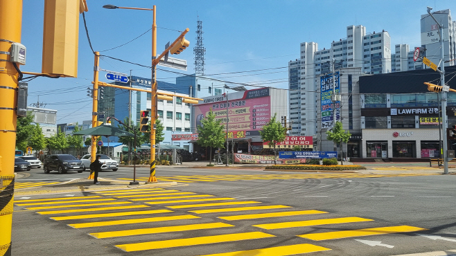 서산시, 어린이보호구역 ‘노란색 횡단보도’ 첫 도입