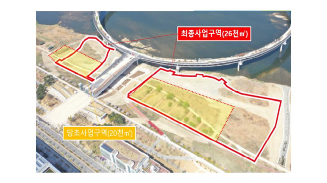 이응다리 잔디광장 조성 계획평면도