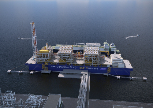 삼성중공업의 차세대 FLNG 독자모델인 MLF-N의 모습(이미지)