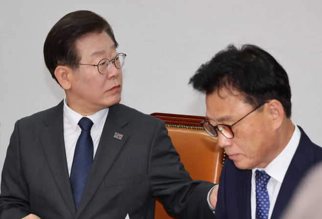 이재명 대표와 박광온 원내대표