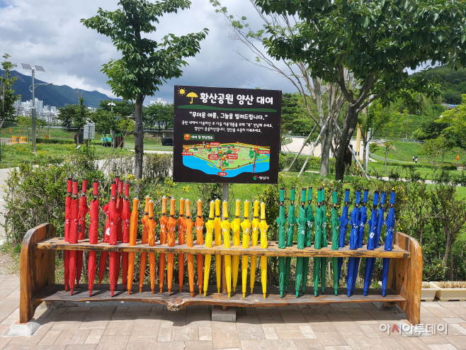 지난해 황산공원 안심양산 대여
