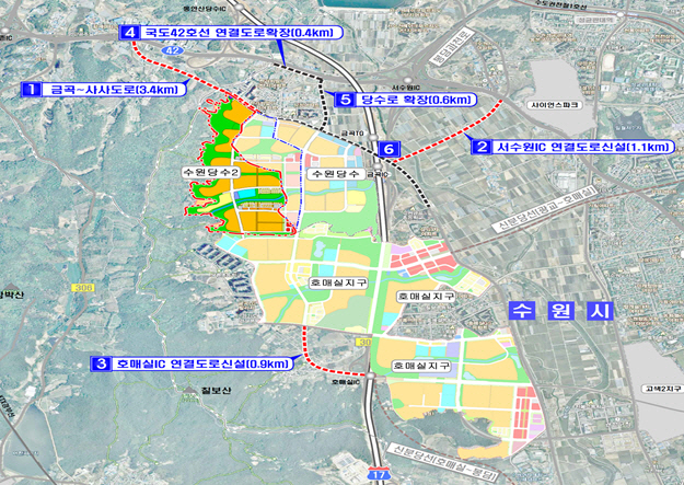 수원당수2 공공주택지구 위치도