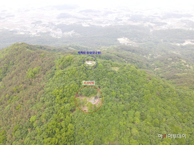 미륵산성 발굴조사(조사지역 원경)