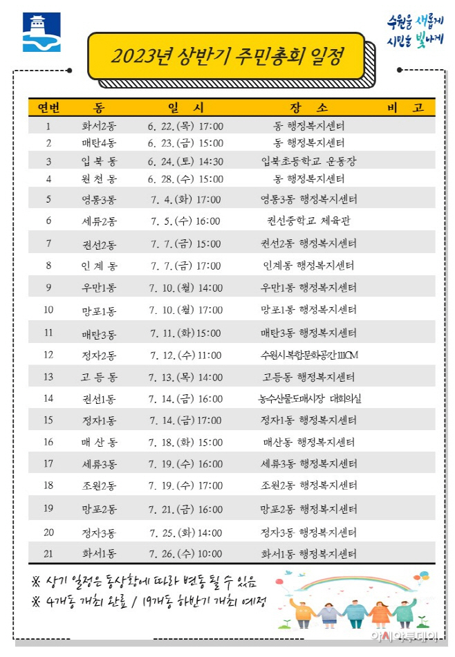 주민총회 일정