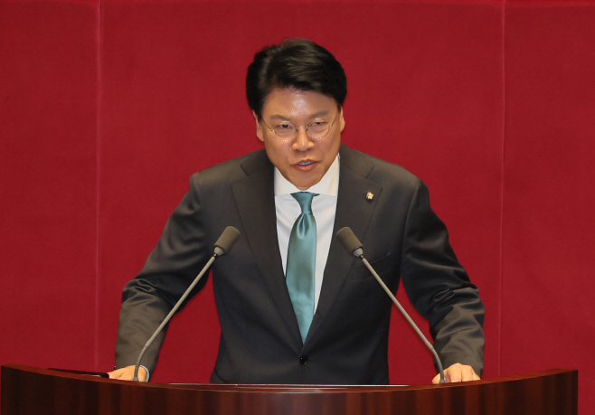 인사말 하는 장제원 과학기술정보방송통신위원장
