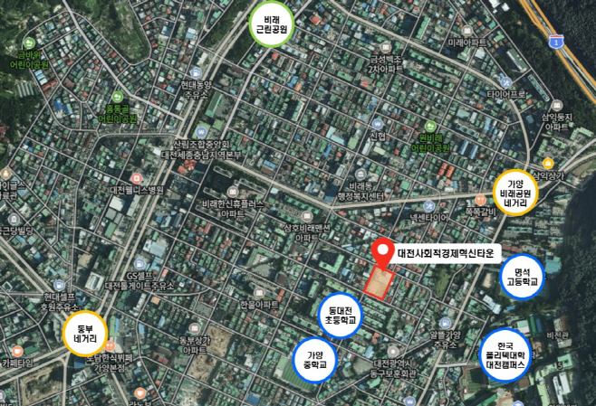 대전사회적경제혁신타운 착공... 2024년 12월 준공02(위치도)