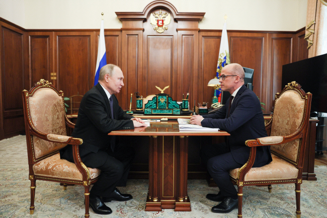 Russia's President Putin meets with Head of Udmurtia Brechalov