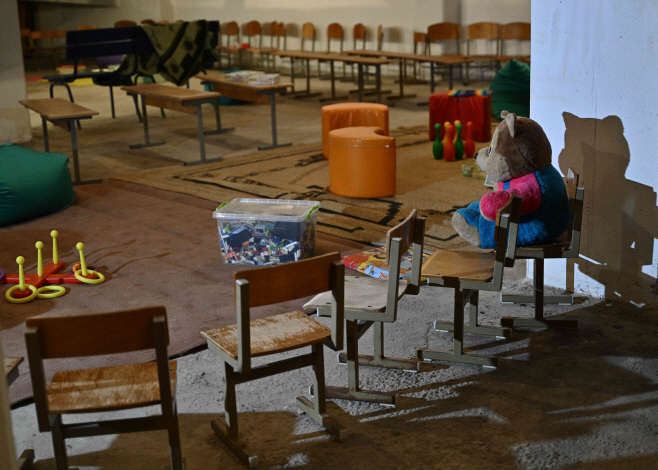 UKRAINE-RUSSIA-CONFLICT-WAR-SCHOOL <YONHAP NO-2738> (AFP)