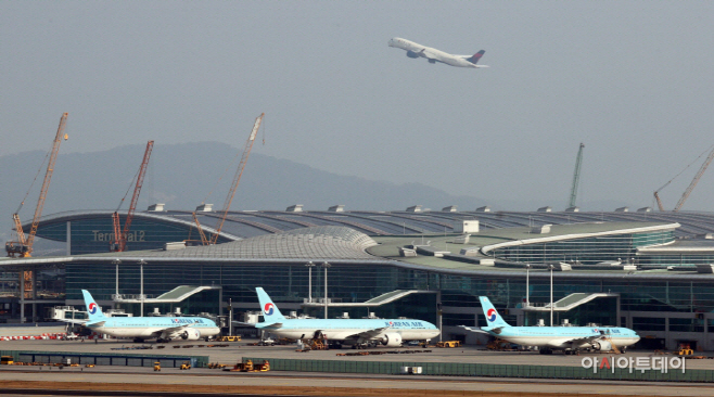 인천국제공항 계류장 전경