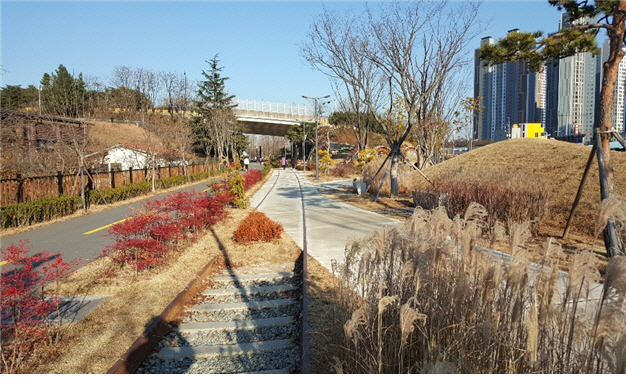 포항철길숲 일부 구간 전경