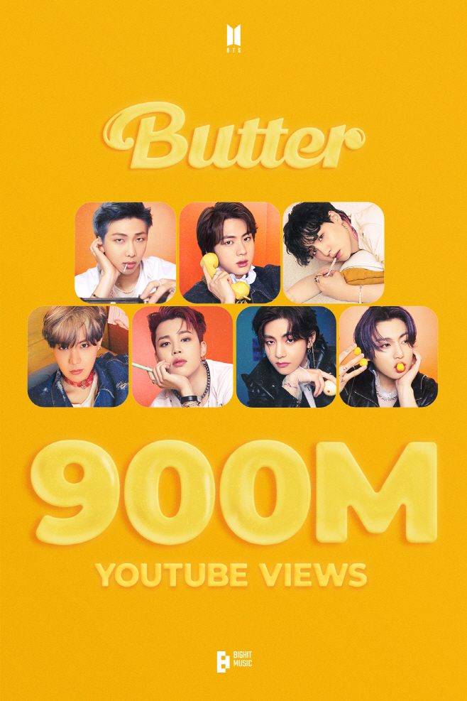 방탄소년단_Butter 뮤직비디오 9억뷰_갈무리