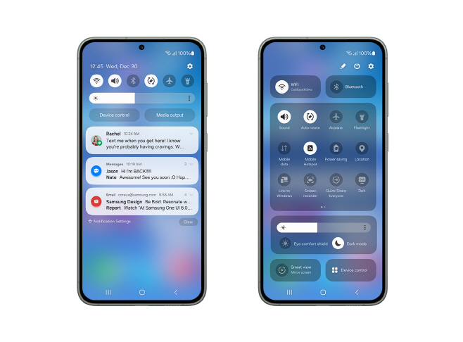 간결해진 디자인과 개선된 사용성을 지원하는 One UI 6 이미지