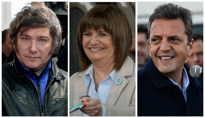 COMBO-ARGENTINA-ELECTION-PRIMARY-MILEI-BULLRICH-MASSA