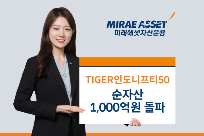 TIGER인도니프티50순자산1000억원돌파
