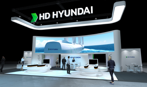 싱가포르서 열린 ‘가스텍2023’에 마련된 HD현대 부스 조감도
