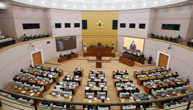 대전시의회 본회의장 전경