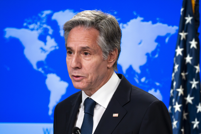 US Japan South Korea Blinken <YONHAP NO-0366> (AP)