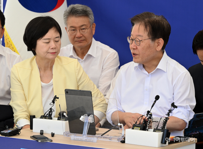 [포토] 이재명 찾은 이정미