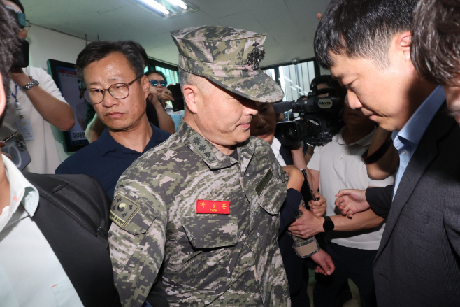 군검찰에 구인되는 박정훈 전 해병대 수사단장