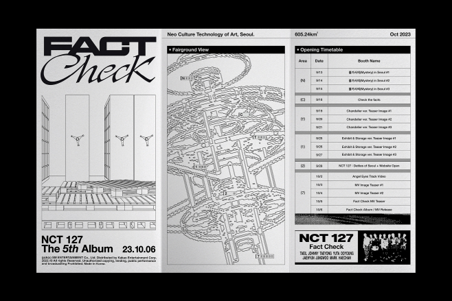 NCT 127 정규 5집 'Fact Check' 타임테이블 이미지