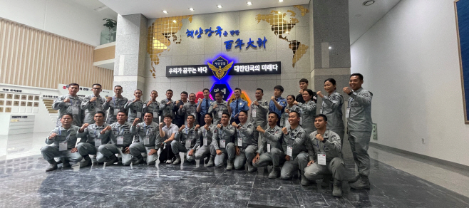 18일 해양경찰교육원에서 인도네시아 해양경찰 공무원 24명