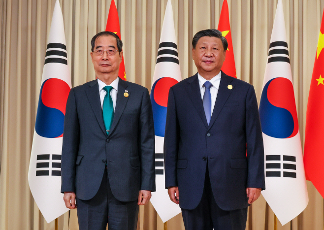 시진핑 중국 국가 주석과 만난 한덕수 국무총리
