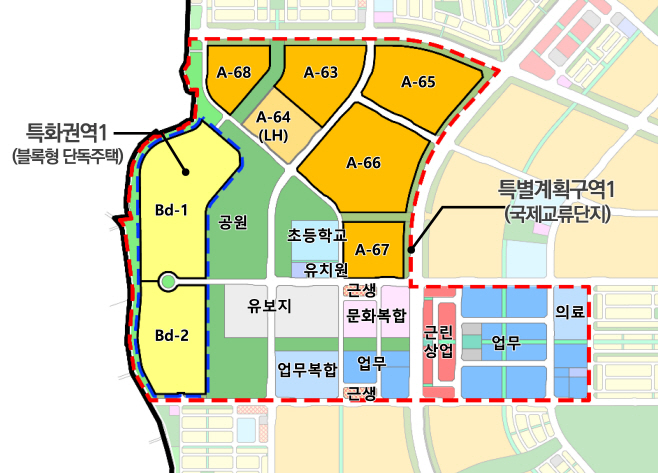 [관련사진] 평택 고덕 토지이용계획도