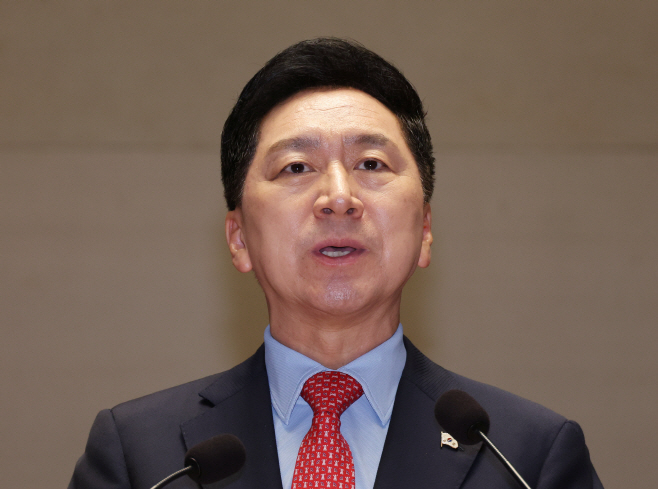 발언하는 김기현 원내대표<YONHAP NO-2613>