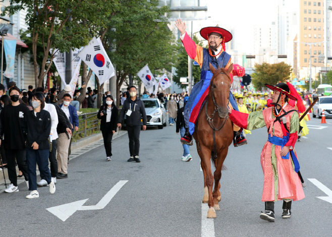 금천 거리에서 정조대왕