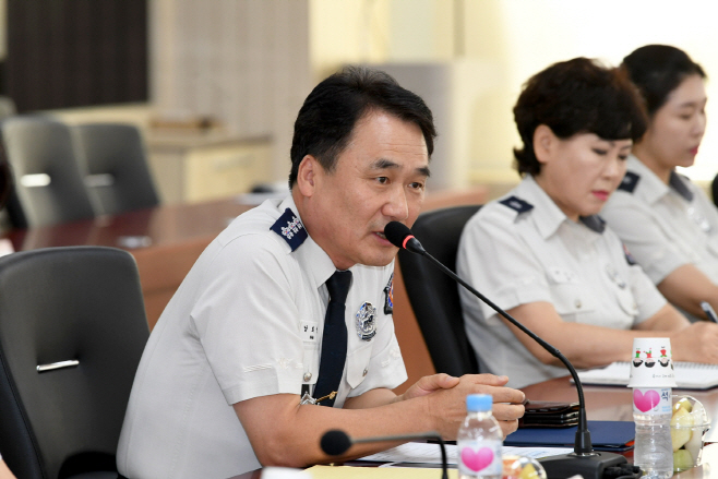인사말 하는 남화영 소방청장