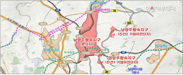 왕숙 위치도