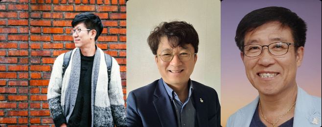 사진 왼쪽부터 김성철, 박수서, 송태규 시인