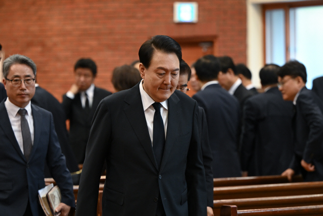 윤석열 대통령, 이태원 참사 1주기 추도 예배 참석