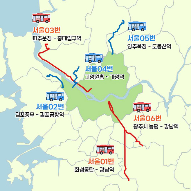 서울동행버스 노선도