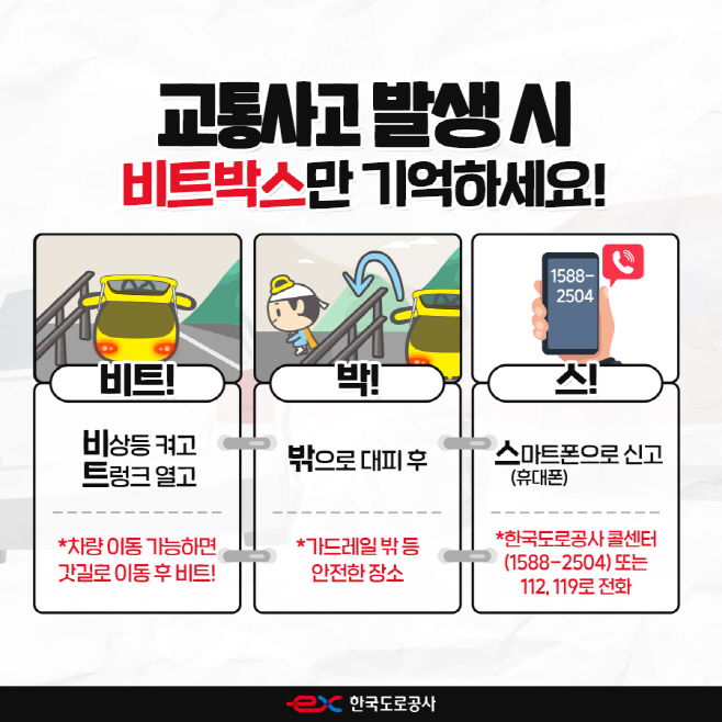 2차사고 예방요령 포스터