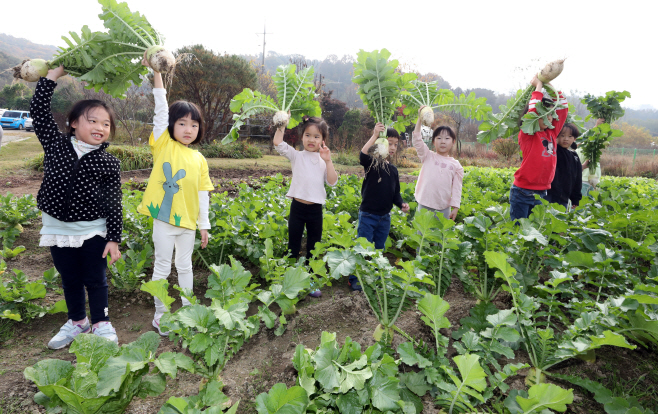 꼬마 농부 '무를 주세요'