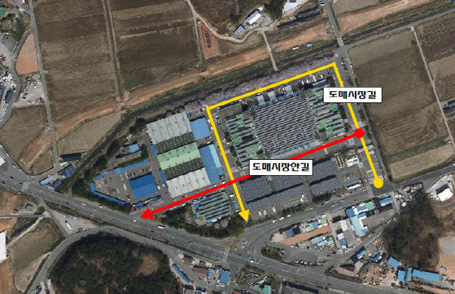 순천농산물도매시장의 신규 도로명 주소 부여