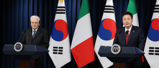 한·이탈리아 정상 공동 언론발표