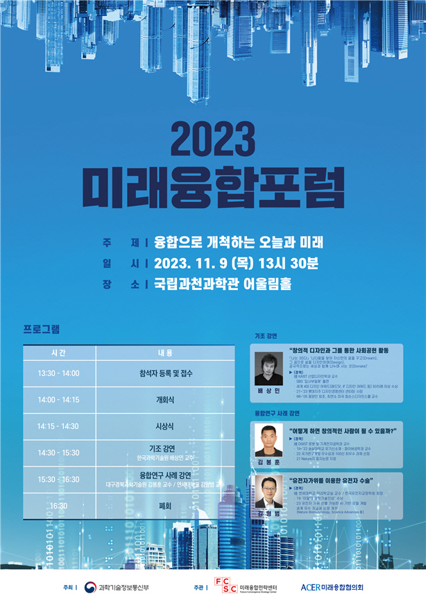 2023 미래융합포럼 포스터