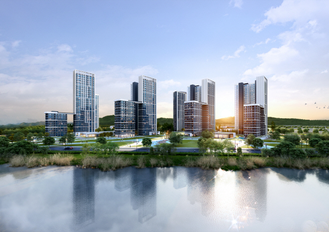 청주 지북 A2 블록 공공지원 민간임대 주택 조감도