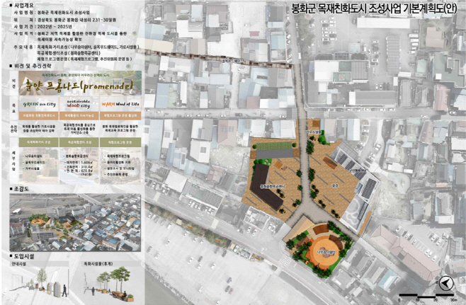 목재친화도시 조성사업 기본계획 구상도