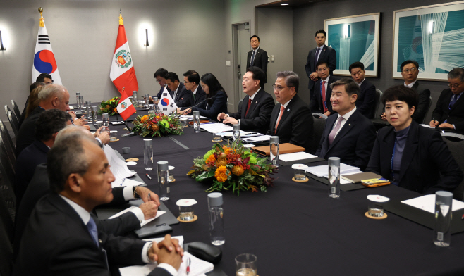 윤석열 대통령, APEC 계기 한·페루 정상회담
